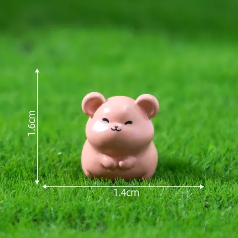 Mini Chinese Zodiac Resin Figurine Micro Landscape Desktop Ornament Cute Cartoon Animal Statue Home Garden Decor