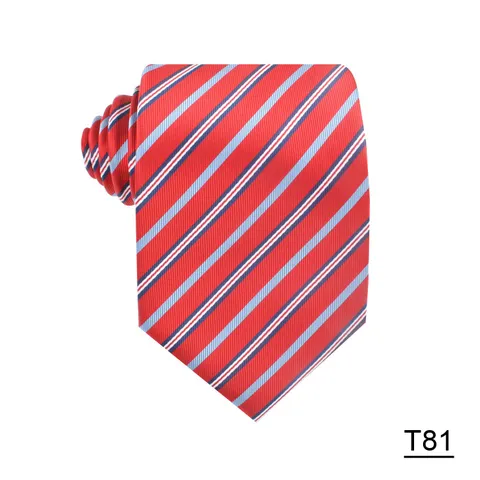 Heren Business Casual Polyester Jacquard Gestreepte Das Klassieke Diagonale Streep Stropdas Voor Formele Kleding Kantoor