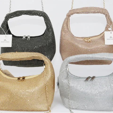 Damen Glänzende Strass Abendtasche Luxus Kristall Clutch Handtasche Designer Stil Abschlussball Party Handtasche Hochzeit Kette Umhängetasche