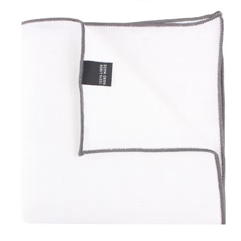 Foularde de Poche en Lin pour Hommes Couleur Unie Fait Main Bord Roulé Mouchoir Décontracté pour Costume Affaires Mariage Accessoires