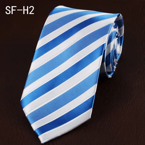 Heren Zakelijke Stropdas Gestreept Garengeverfd Polyester Formele Halsbekleding Klassieke Stropdas Voor Bruiloft Feest Bruidegom Pak