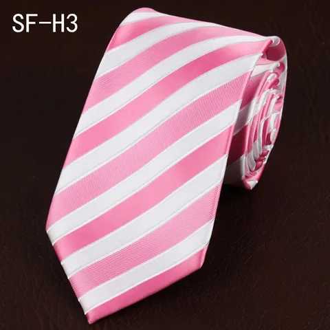 Heren Zakelijke Stropdas Gestreept Garengeverfd Polyester Formele Halsbekleding Klassieke Stropdas Voor Bruiloft Feest Bruidegom Pak