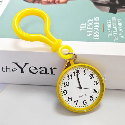 Portable Quartz Pocket Watch Student Examination Hanging Watch Cute Simple Keychain Pocket Watch Zinc Alloy