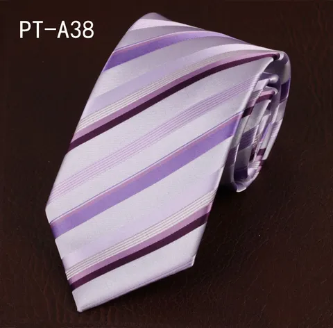Heren Zakelijke Formele Das Klassiek GestreEpt Patroon Polyester Das Voor Huwelijksfeest Bruidegom Pak Hals Kleding