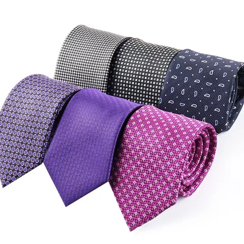 Heren Zakelijk Formele Jacquard Stropdas Klassiek Geometrisch Patroon Polyester Das Voor Professioneel Werk Kantoor