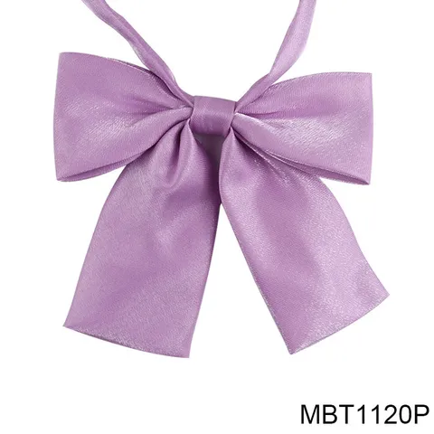 Preppy Stijl Effen Kleur Satijn Strikje JK Uniform Accessoires Platte Hoek Strik Kraag Bloem Mode Halsbedekking