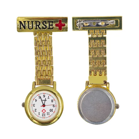 Orologio da Tasca per Infermiera Orologio Spilla al Quarzo Luminoso in Acciaio Inossidabile Orologio da Risvolto Medico per Personale Medico Donne