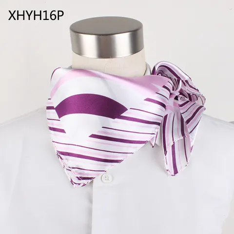 Dames Mode Bedrukt Vierkante Sjaal Polyester Satijn Geometrisch Gestreept Stewardess Hoofddoek Accessoire