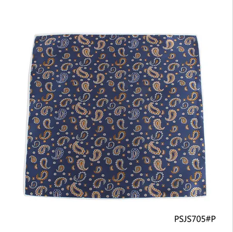 Taschino da Uomo in Seta Poliestere Fazzoletto Motivo Stampato Classico Sciarpa Quadrata Accessori per Affari Matrimonio