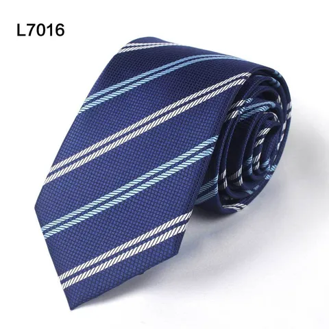 Men Business Necktie Classic Stripe Polka Dot Jacquard Woven Polyester Neck Tie For Suit Formal Office Wear