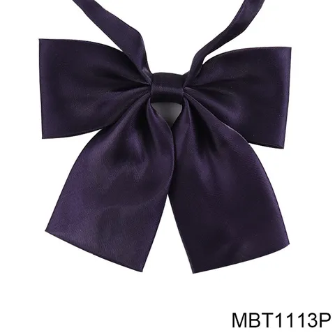 Preppy Stijl Effen Kleur Satijn Strikje JK Uniform Accessoires Platte Hoek Strik Kraag Bloem Mode Halsbedekking