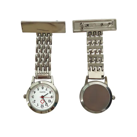 Portable Alloy Nurse Pocket Watch Quartz Movement Luminous Pin Brooch Watch For Medical Doctor Women Watch