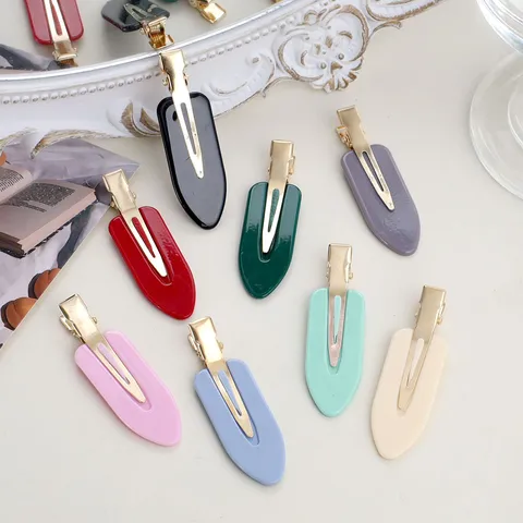 Minimalistisch Effen Kleur Wassertropfen Haarclip Lief Antislip Alligator Zijbarrette Styling Haaraccessoires Voor Vrouwen
