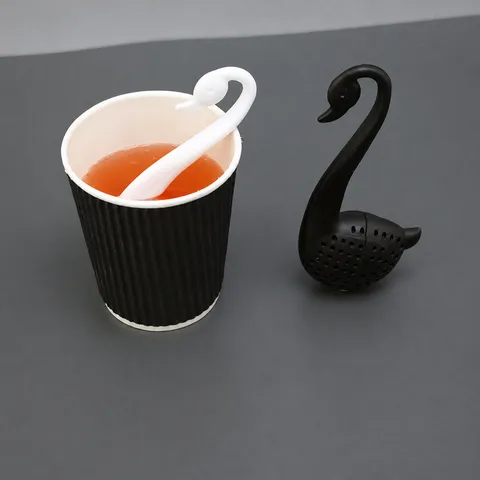 Creative Swan Tea Infuser Plastic Tea Strainer Loose Leaf Tea Filter Cute Tea Spoon Kitchen Teaware Accessories