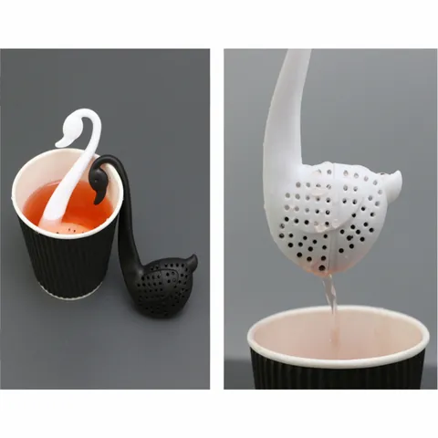 Creative Swan Tea Infuser Plastic Tea Strainer Loose Leaf Tea Filter Cute Tea Spoon Kitchen Teaware Accessories