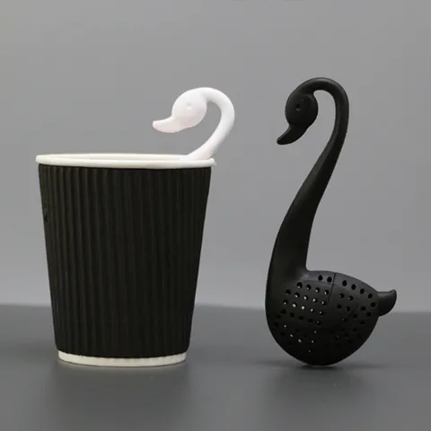 Creative Swan Tea Infuser Plastic Tea Strainer Loose Leaf Tea Filter Cute Tea Spoon Kitchen Teaware Accessories