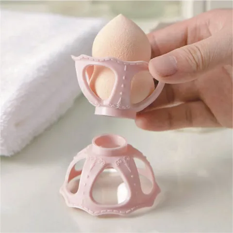 Kunststoff Durchbrochener Make-up Schwamm Halter Kosmetik Puff Trocknungsständer Aufbewahrungsregal Für Badezimmer Zuhause