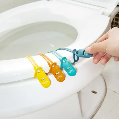 Multi Functional Silicone Cord Winder Toilet Lid Lifter Portable Anti Dirty Toilet Cover Handle Bathroom Accessory