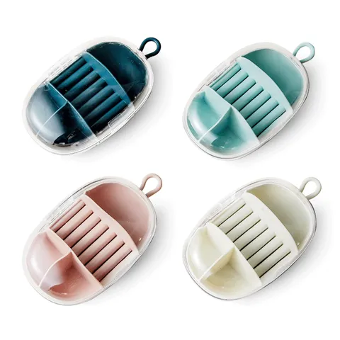 Tragbare Reise Schmuckkästchen Kunststoff Mini Ohrring Ring Aufbewahrung Organizer Display Etui Mit Transparentem Deckel