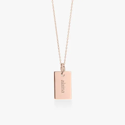 Collier Pendentif Citation Gravé en Acier Inoxydable Minimaliste Plaqué Or 18K Carré Rond Bijoux de Mode Femme