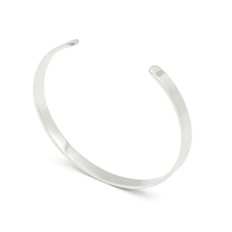 Bracelet Jonc Ouvert Vierge en Acier Titane Minimaliste Pour Femmes DIY Manchette Lisse Bijou De Mode Cadeau