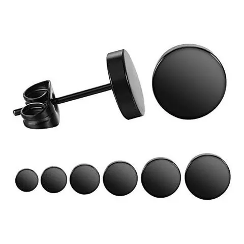 Boucles d oreilles puces rondes minimalistes en acier inoxydable pour femmes Boucles d oreilles circulaires géométriques cadeaux bijoux