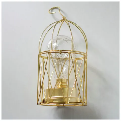 Minimalistische IJzeren Vogelkooi LED Nachtlampje Geometrische Holle Hanglamp Warme Decoratieve Bureau Sfeerlicht Voor Bar Restaurant Café Thuis