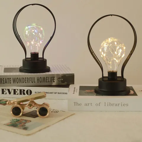 Noords Geometrisch IJzer Kunst Tafellamp LED Koperdraad Nachtlampje Creatief Ananas Huis Vorm Goud Metaal Decoratie Lamp Voor Slaapkamer