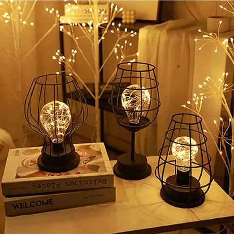 Nordic Creative Eisen LED Dekolampe Weinflasche Glas Form Nachtlicht Batteriebetriebene Schreibtisch Tischlampe Für Bar Hotel Weihnachten Deko