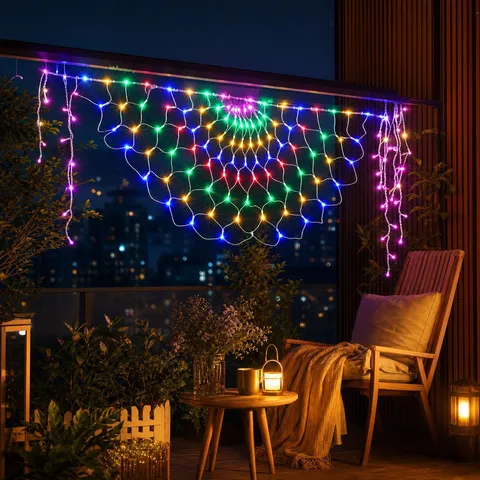 Waterdichte LED Pauw Lichtslinger Solar Stekker Net Licht Outdoor Fee Verlichting Voor Tuin Terras Kerst Festival Decoratie