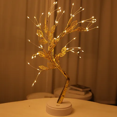 LED Decoratieve Boom Nachtlampje USB Batterij Aangedreven Fee Bonsai Boom Lamp Voor Slaapkamer Romantische Home Decor Kerstmis Valentijn Cadeau