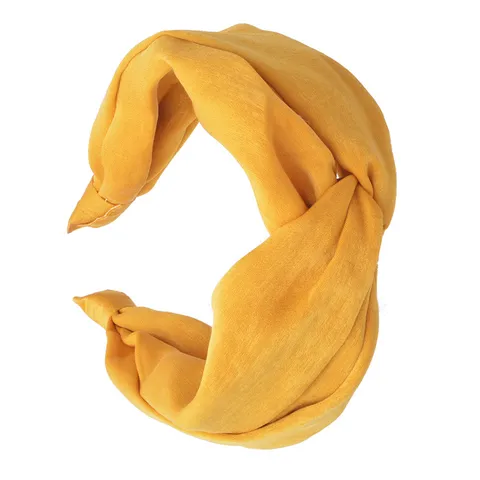 Korean Style Retro Wide Brim Knotted Double Layer Fabric Headband Versatile Elegant Women Hair Hoop Daily Hair Accessories