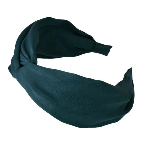 Korean Style Retro Wide Brim Knotted Double Layer Fabric Headband Versatile Elegant Women Hair Hoop Daily Hair Accessories