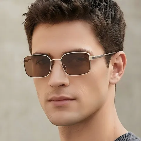 Fashion Metal Retro Square Sunglasses For Women Men Luxury Cat Eye Sun Glasses Outdoor Driving Anti UV Eyewear Party Trendy Goggles