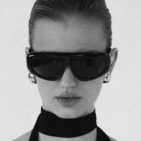Mode Übergroße Einteilige Sonnenbrille Für Damen Herren PC Rahmen Integriertes Glas Retro Hip Hop Quadratische Schildbrille Outdoor Fahren Streetwear