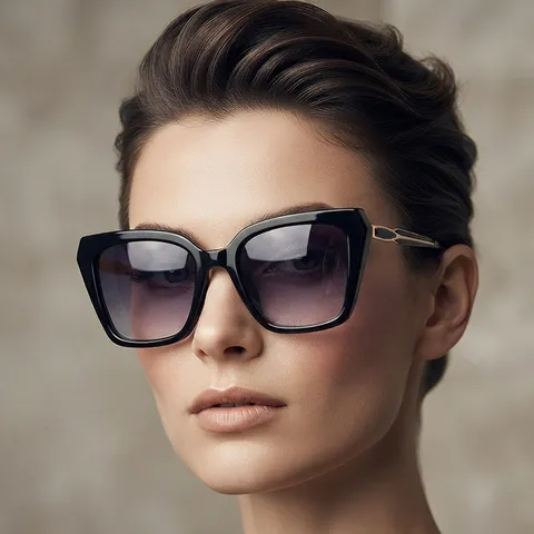 Vintage Square Sunglasses For Women Men Retro Large Frame UV Protection Outdoor Fashion Streetwear Sun Glasses Accessory