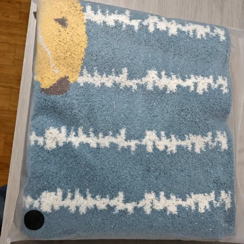 Met Capuchon Jacquard Gebreide Deken Zachte Fluweel Dekensjaal Cape Banaan Streep Cartoon Ontwerp Warme Huisdeken Cadeau