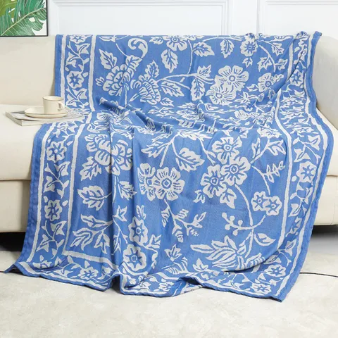 Woven Jacquard Throw Blanket For Sofa Bed Aviation Soft Warm Polyester Blanket Modern Minimalist Home Decor