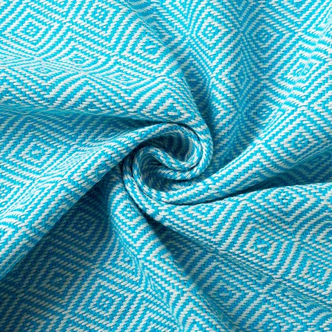 Türkischer Stil Gewebte Jacquard Baumwollmischung Strandtuch Diamant Muster Große Bad Decke Mit Quasten Für Zuhause Reisen