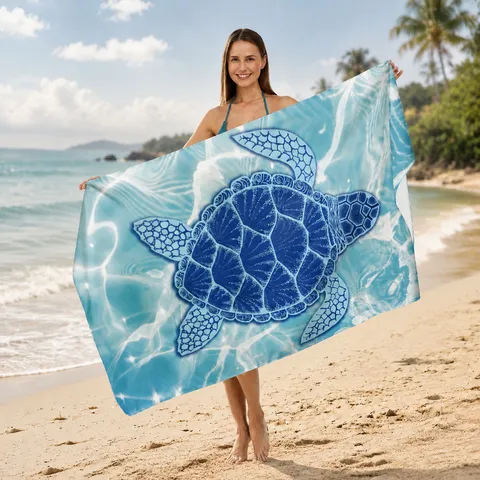 Toalla de Playa de Microfibra De Secado Rápido Absorbente Toalla de Piscina Baño Chal Multiusos Para Vacaciones Natación