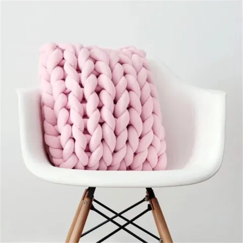 Nordic Ins Style Knitted Thick Yarn Throw Pillow Cute Round Sofa Cushion Soft Decorative Pillow For Living Room Bedroom