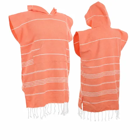 Unisex Hooded Beach Towel Quick Drying Bathrobe Striped Tassel Surf Poncho Swimwear Cover Up Swim Pool Bath Robe