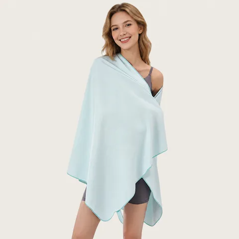 Toalla de Playa Poncho de Baño Poncho de Secado Rápido Portátil Viaje Deportes Microfibra Absorbente