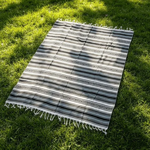 Mexican Style Geometric Woven Fringe Blanket Cotton Throw Blanket Beach Towel Picnic Mat
