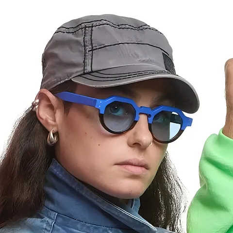Fashion Polygon Sunglasses For Men Women UV400 Protection Geometric Frame Outdoor Casual Sun Glasses Retro Trendy Streetwear Eyewear