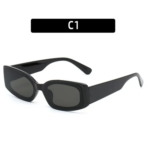 Retro PC Frame AC Lens Rectangular Sunglasses Women Men Fashion Vintage Square Frame Sun Glasses UV400 Hip Hop Street Eyewear