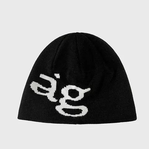 Amerikanischer Hip Hop Knit Beanie Hut Herbst Winter Outdoor Ski Kappe Buchstabenprint Street Casual Trendy Paar Skull Cap