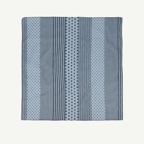 Womens Cotton Small Square Scarf Korean Sweet Style Geometric Plaid Polka Dot Print Headband Fashion Neck Scarf