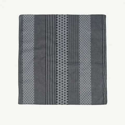 Womens Cotton Small Square Scarf Korean Sweet Style Geometric Plaid Polka Dot Print Headband Fashion Neck Scarf