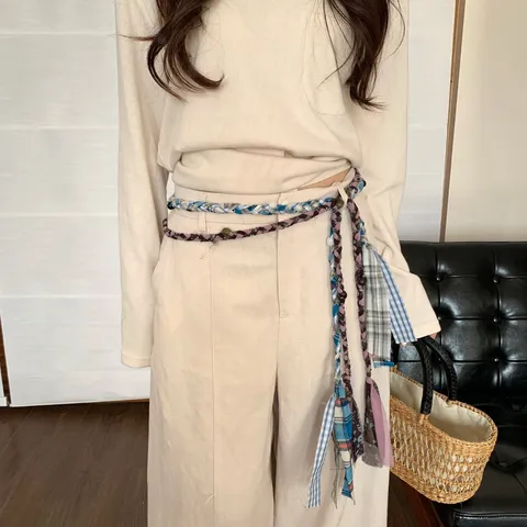 Retro Ethno-Stil Gewebter Seilgürtel Für Damen Mode Quaste Taillenkette Kleid Jeans Dekoratives Zubehör Böhmischer Taillenbund